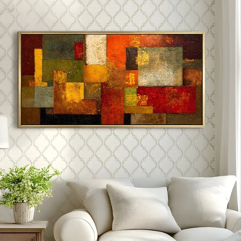 Saffron Squares Canvas Wall Art media 4