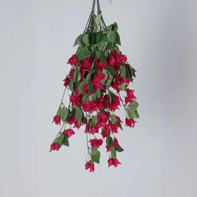 Faux Lush Hanging Bougainvillea - Pink - 2.5 Feet media 1