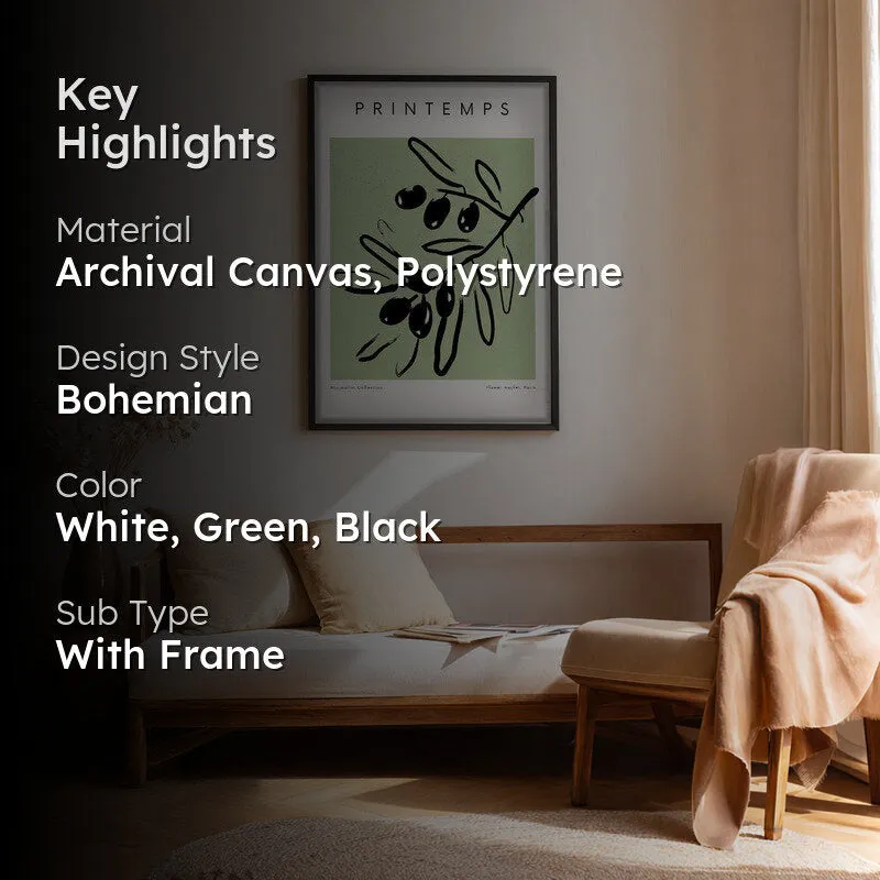 Spring Gestures Canvas Wall Painting With Black Frame media 2