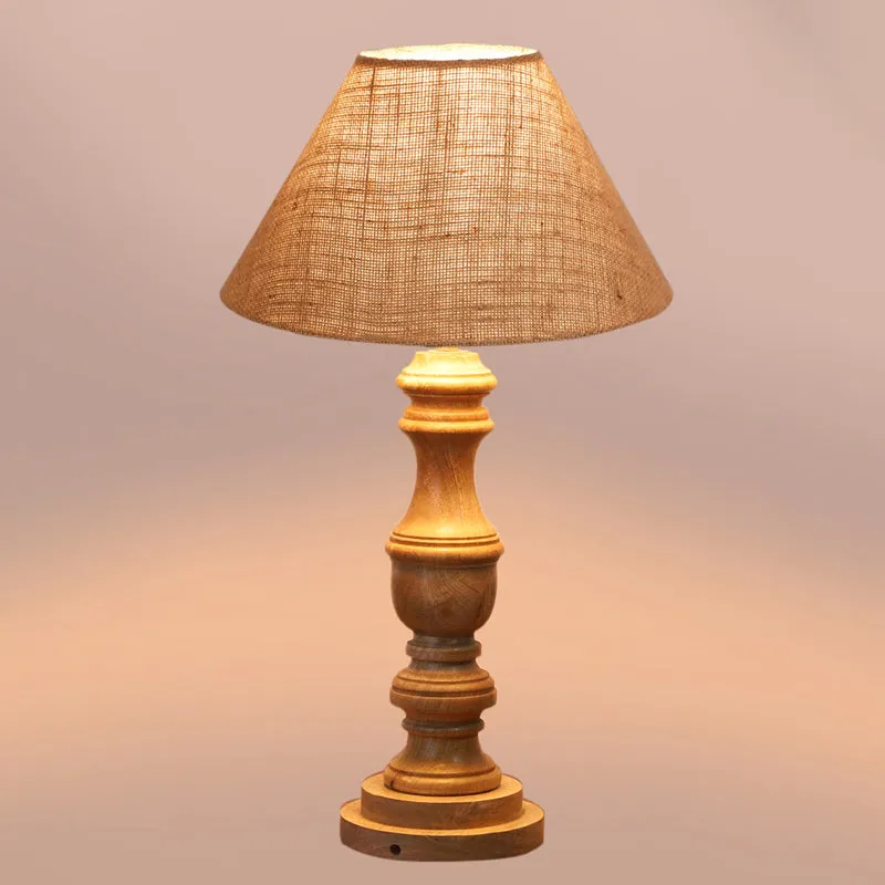 Sienna II Carve Wooden Table Lamp - Brown media 4