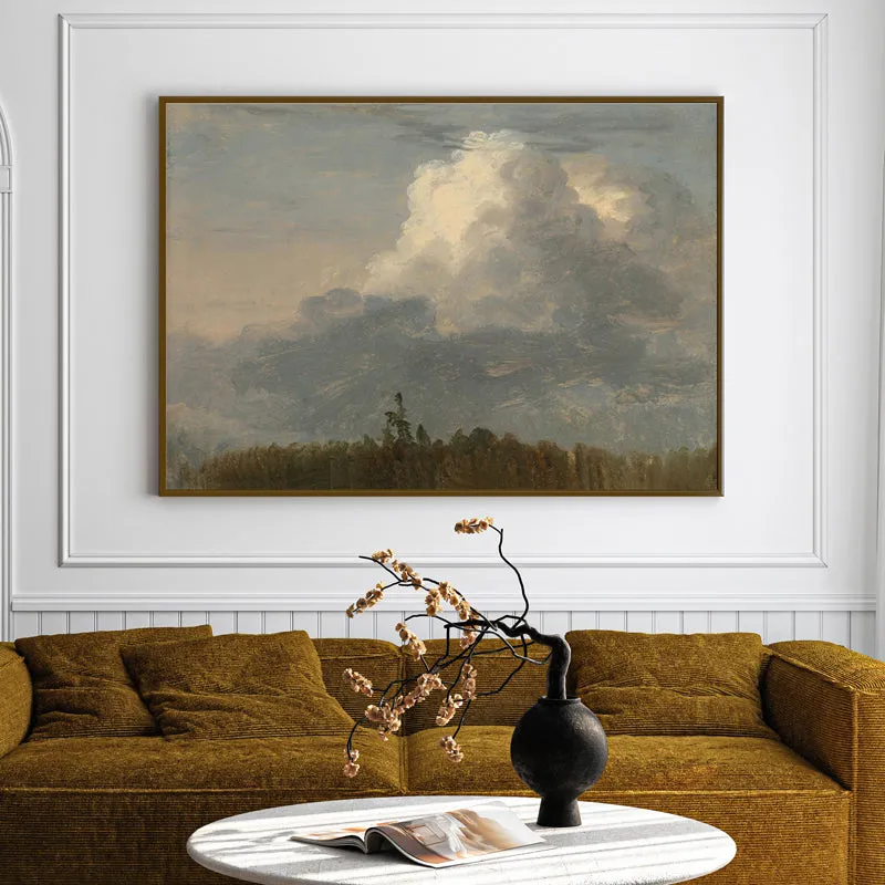 Cloud Formation Wood Wall Art With Frame - Black media 3
