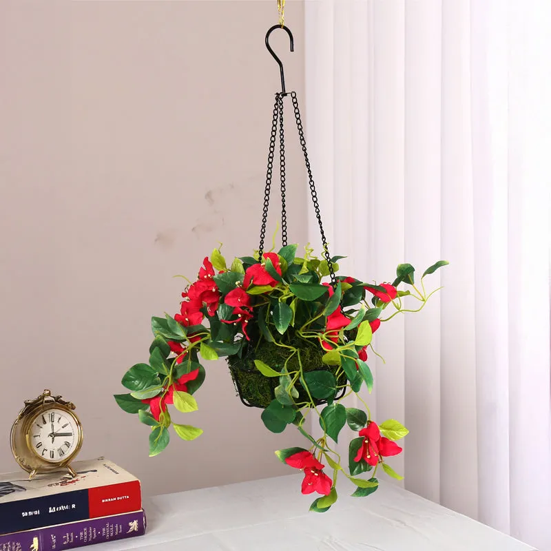 Peternia Artificial Hanging Bougainvillaea - Multicolor media 1
