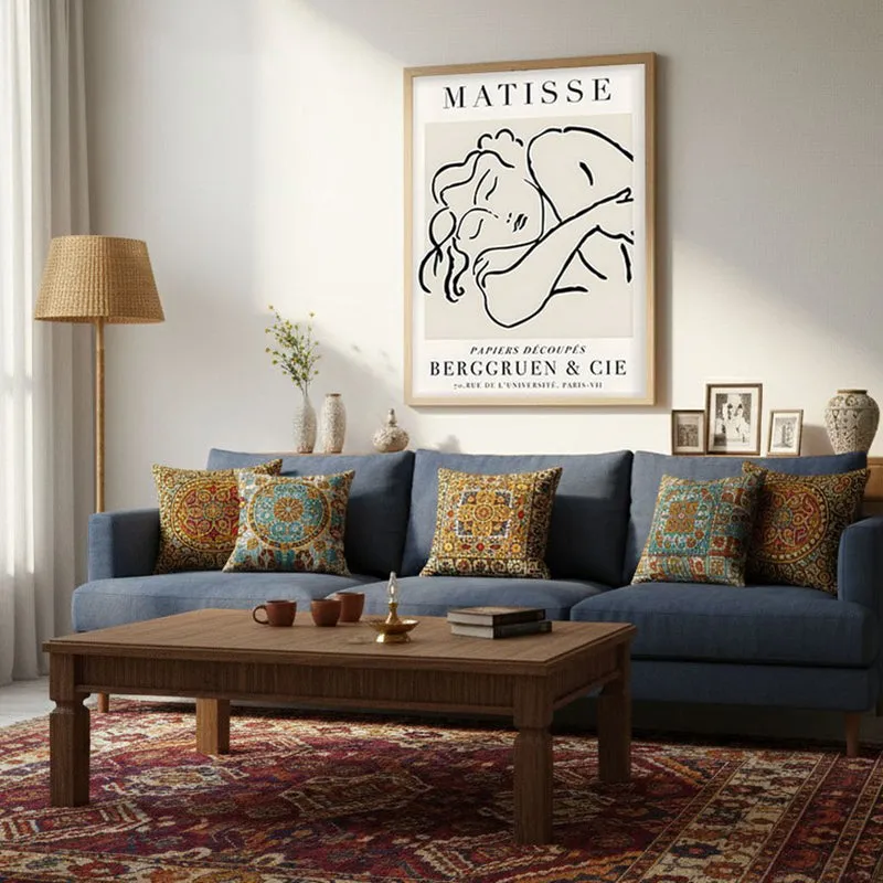 Repose Canvas Wall Painting With Brown Frame media 5