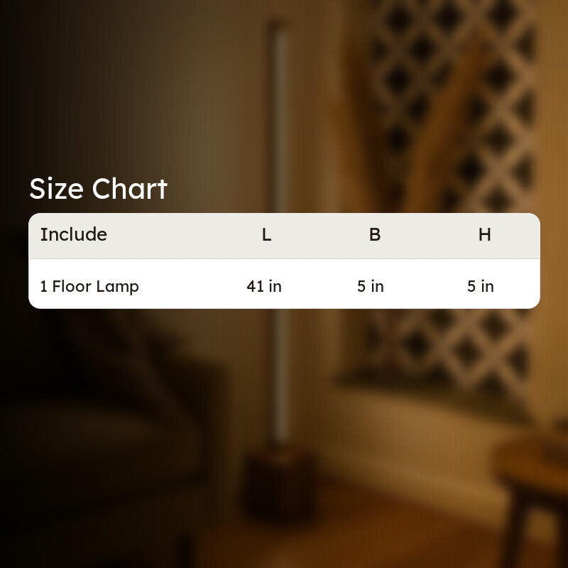 Slim Rose Wood LED Wooden Floor Lamp media 9