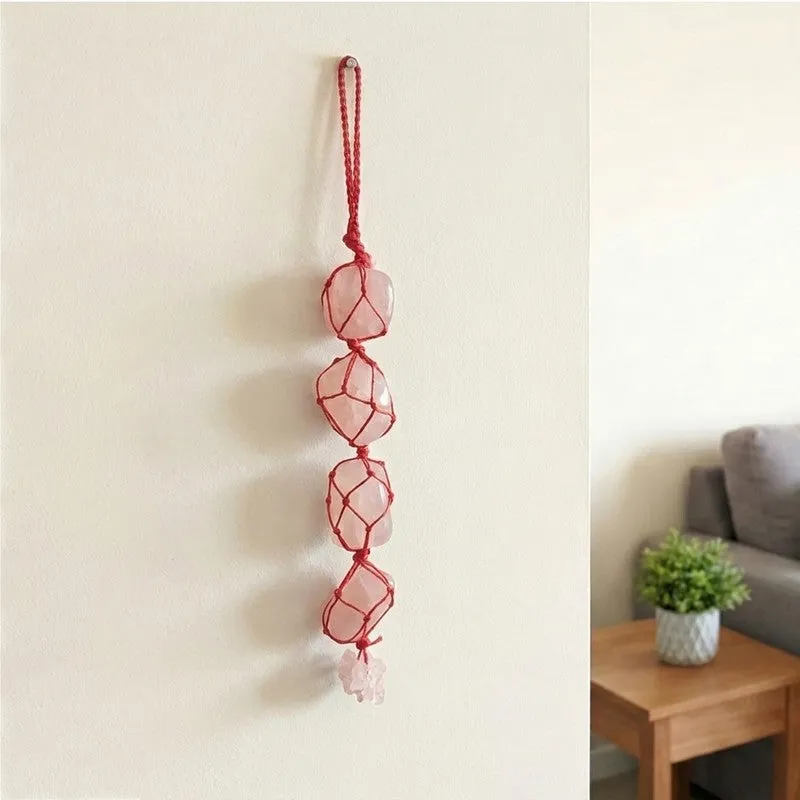 Zen Drive Spiritual Crystal Wall Accent - White & Pink media 1