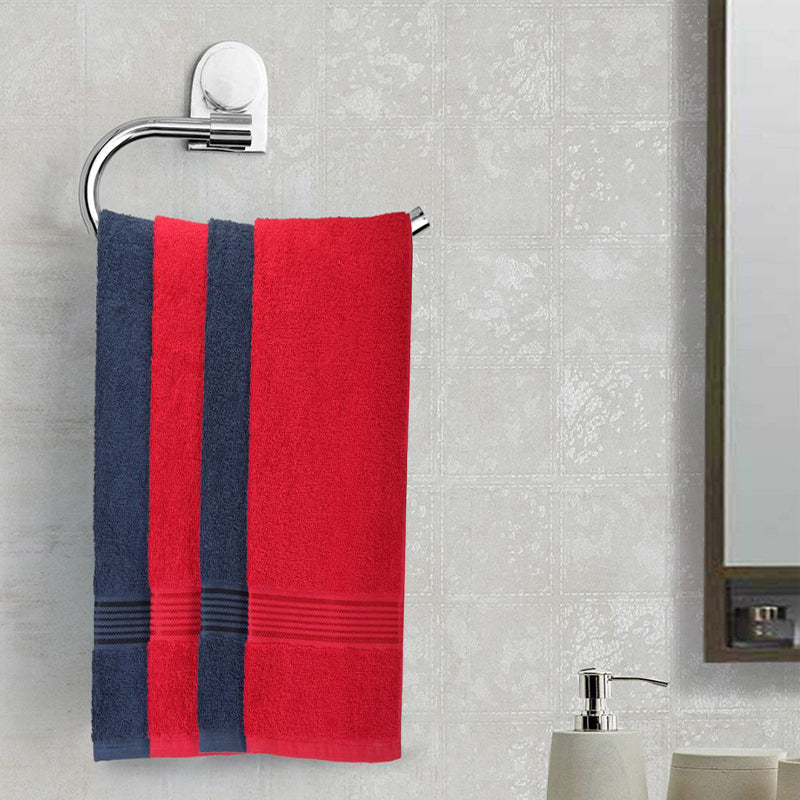 Eva Quick Dry Hand Towel (Red & Dark Blue) - Set Of Four media 5