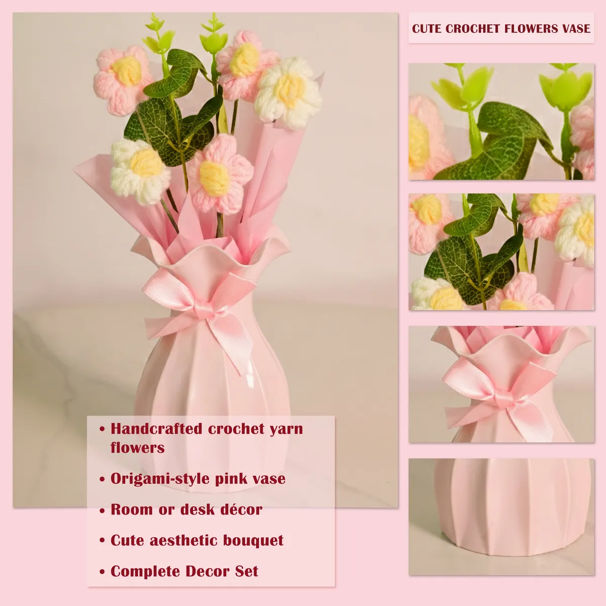 PrimeCraft Crochet Artificial Flower media 4