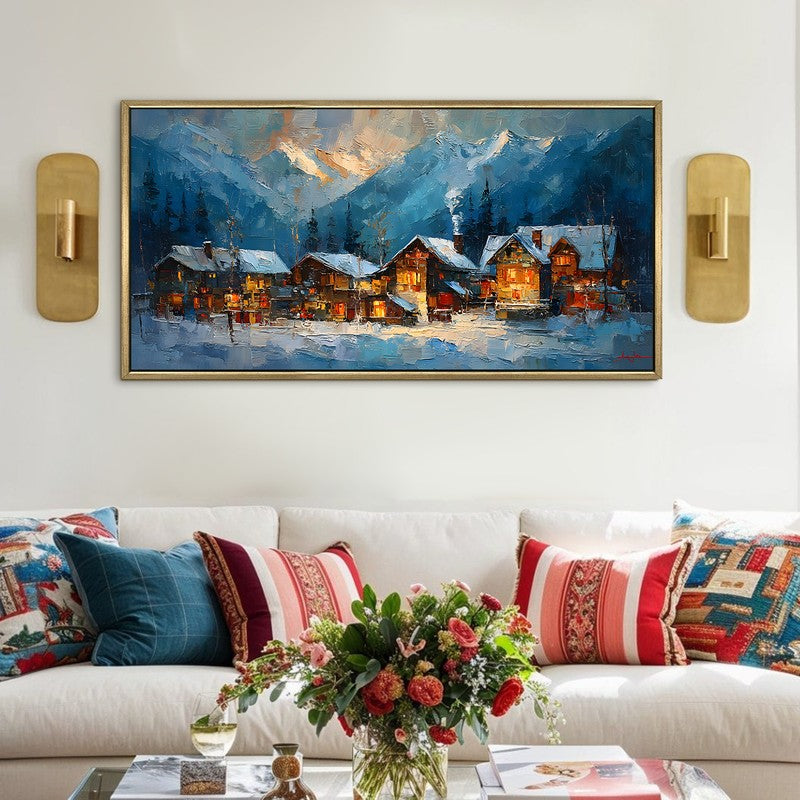 Evening Gleam Canvas Wall Painting With Frame