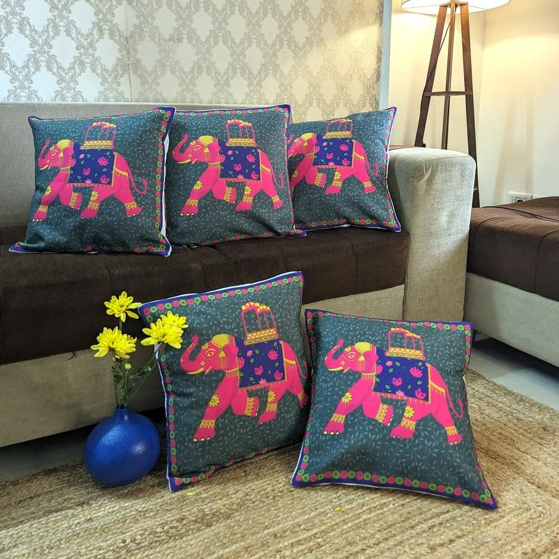 Regal Tusker Cushion Cover - Set Of Five media 1