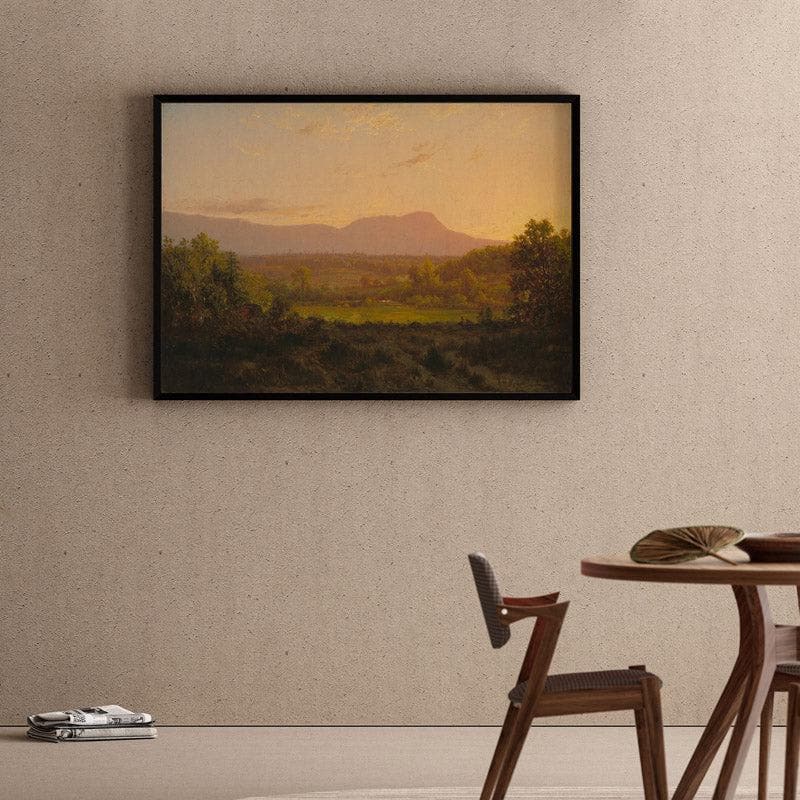 Tranquil Valley Canvas Wall Painting - Black Frame
