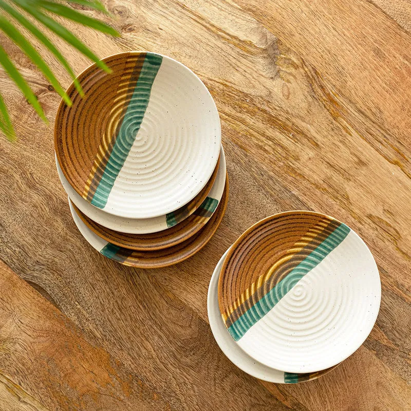 Cinnamon Grove Handcrafted Ceramic Quarter Plate - Set Of Six media 1