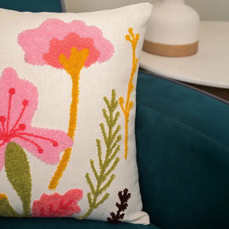 Wildflower Dreams Embroidered Cushion Cover media 4