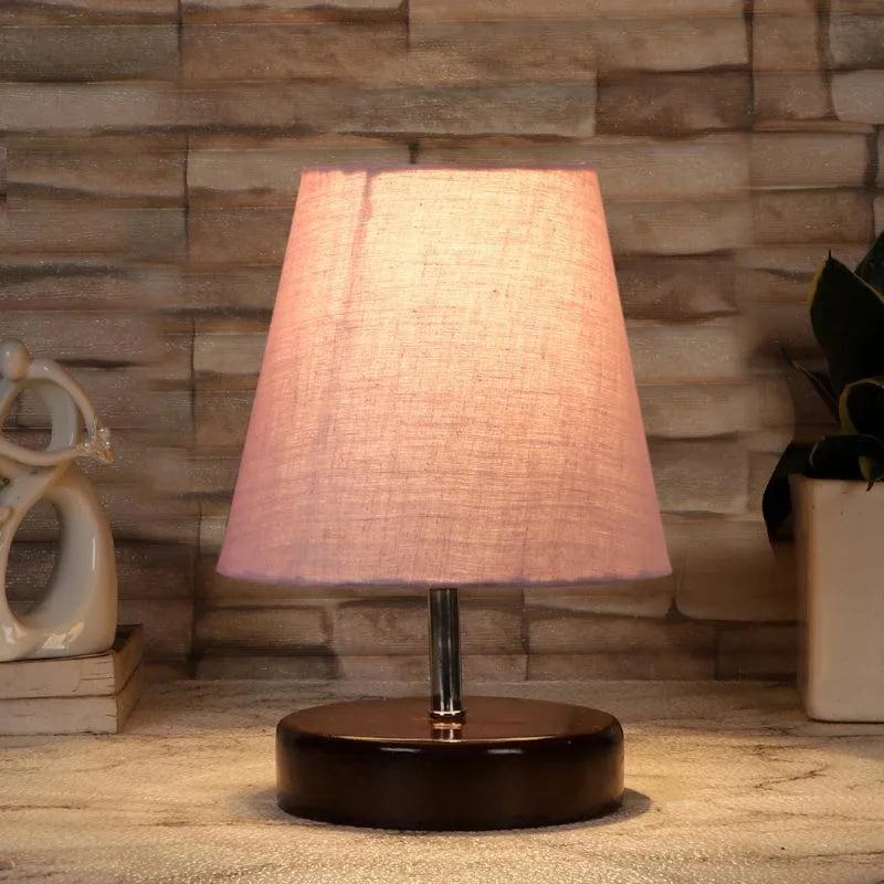 Mita Fabric Table Lamp - Grey,Brown media 1