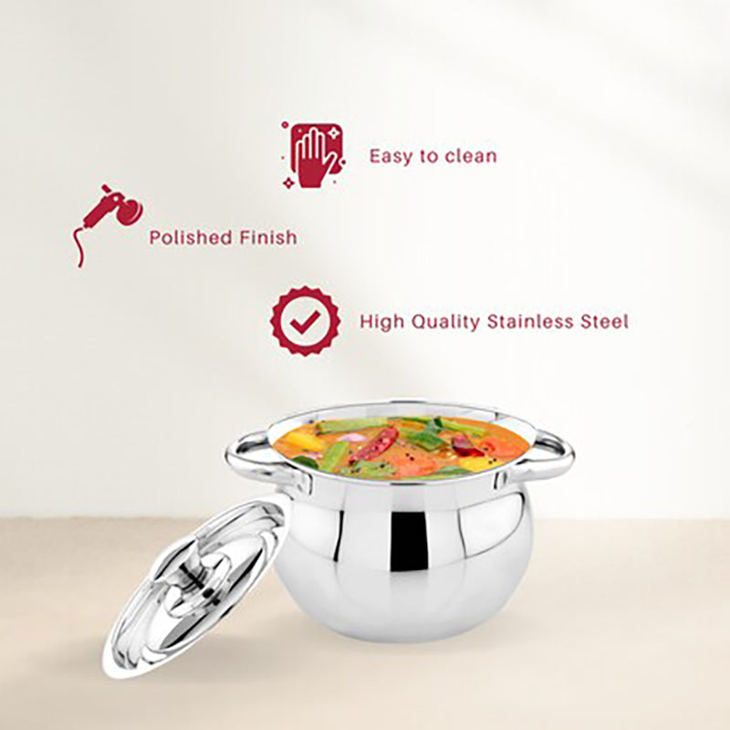 Suka Handi With Lid - 1200 mL / 5 Inches media 9