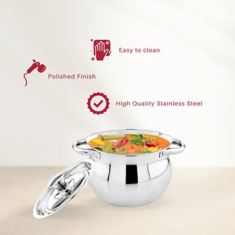 Suka Handi With Lid - 1200 mL / 5 Inches media 9