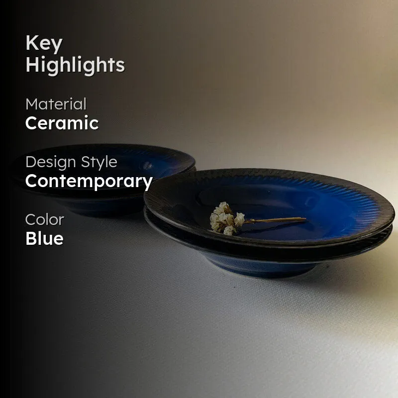 Raisel Pasta Plate (Blue) - Set Of Four (7 Inches) media 2