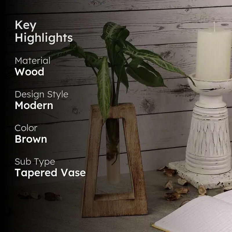 Rhombus Testube Planter - Brown media 2