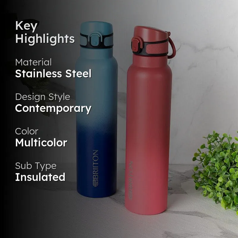 Magi Muse Hot & Cold Thermos Water Bottle (Blue & Red, 1000 mL Each) - Set Of Two media 2