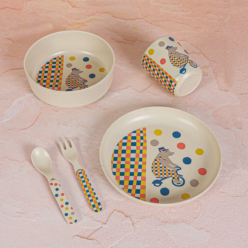 Mr Jolly Mouse Dinner Set - Five Piece Set media 5
