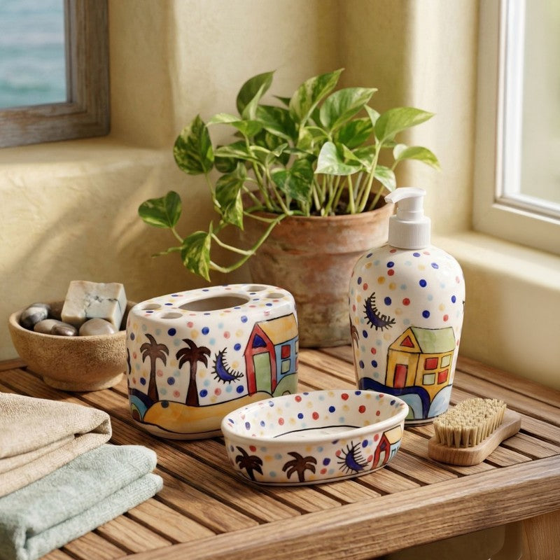 Fresh Nest Ceramic Bathroom Set - Three Piece Set
