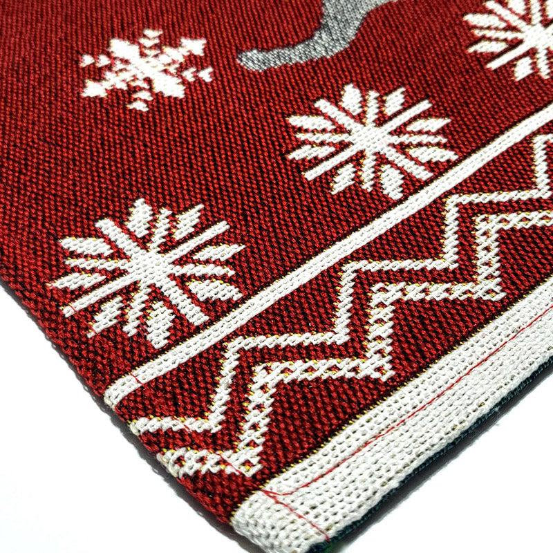 Crimson Stag Jacquard Woven Placemat With Runner - Seven Piece Set media 4