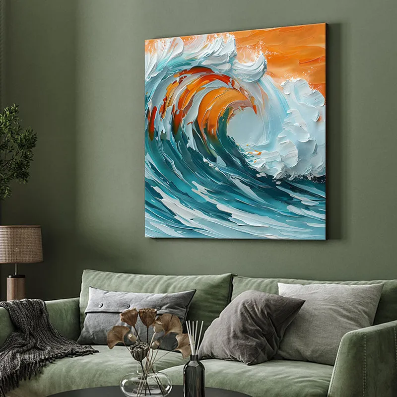 Ocean Waves Wall Painting media 4