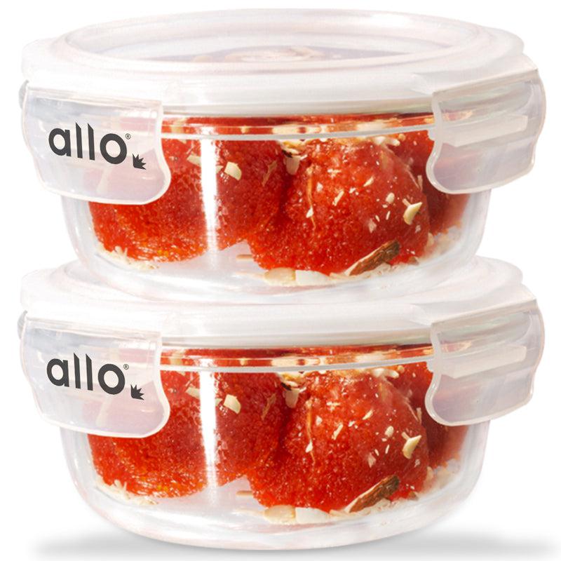 Oliva Round Glass Storage Container (400 ML) - Set Of Two media 4
