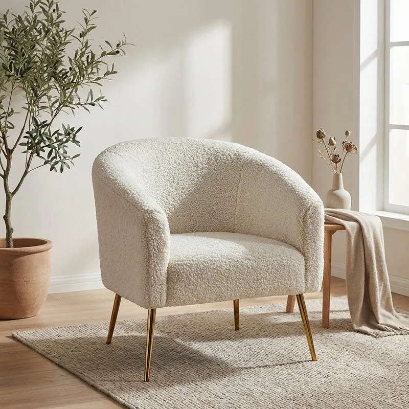 Stylo Neem Wood Accent Chair - White media 1