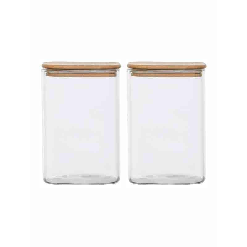 Aura Glass Jar With Wooden Lid - Set Of Two media 3