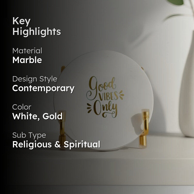 Good Vibes Marble Showpiece media 2
