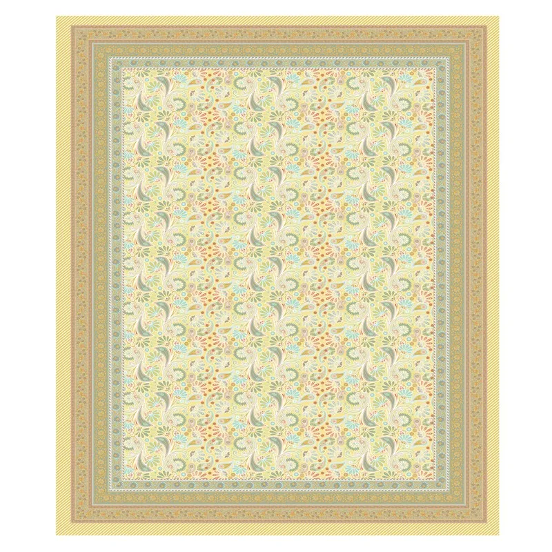 Royal Pattern Cotton Bedsheet (Green,yellow) - 120 TC media 4
