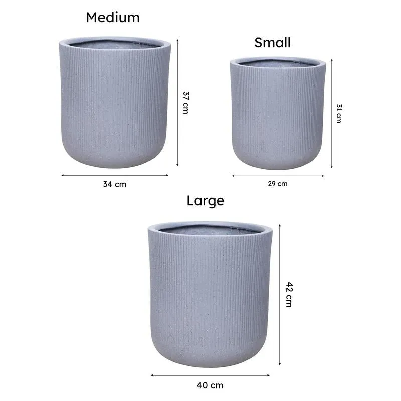 Velora Floor Planter - Grey - 9