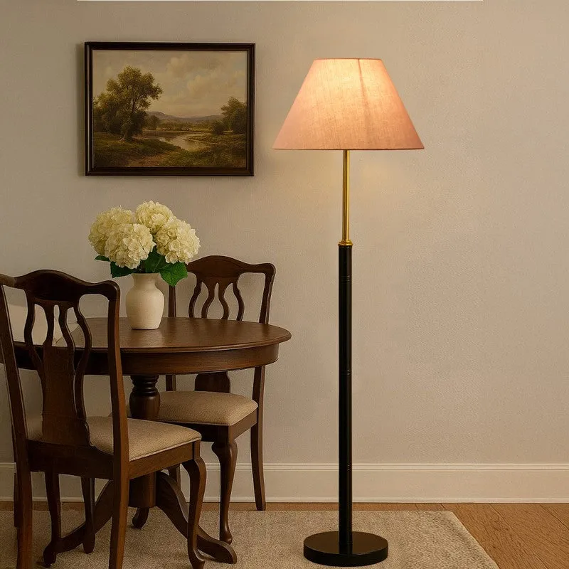 Halo Beam Wooden Floor Lamp - Grey media 3