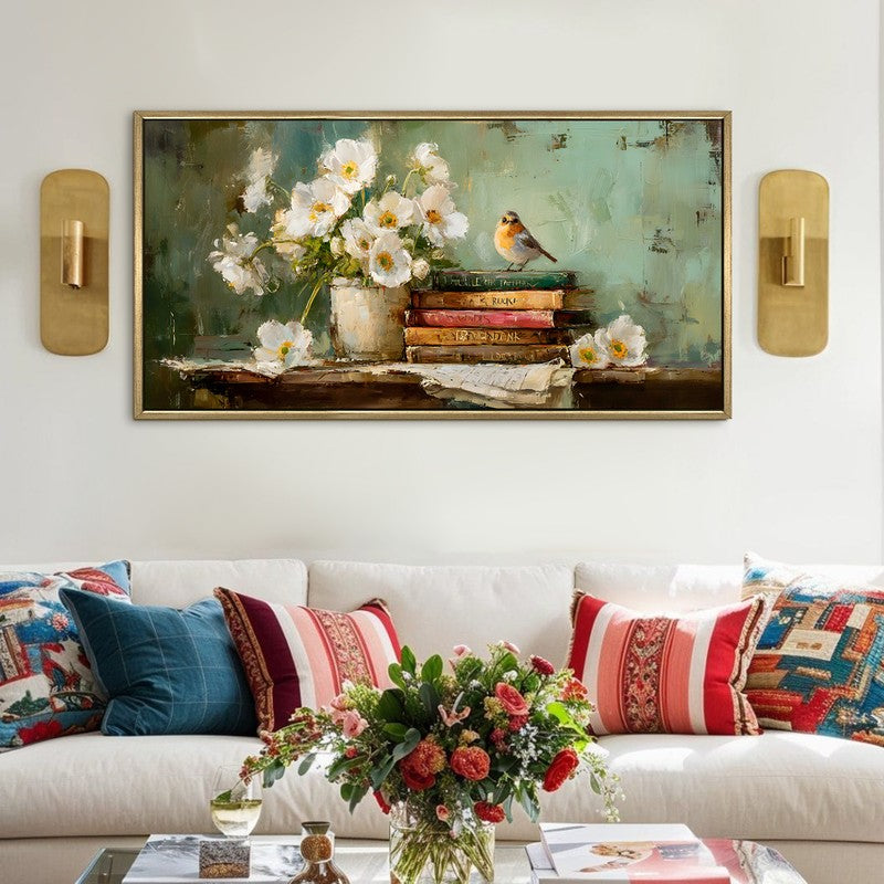 Painterly Touch Canvas Wall Painting With Frame