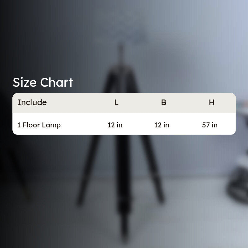 Chevron Light Printed Tripod Floor Lamp media 5