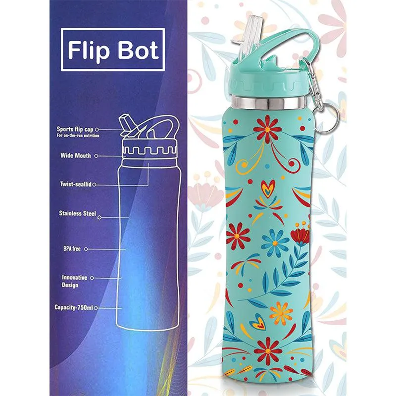 Stella Flora Sipper Water Bottle (Aqua Blue) - 750 mL media 6