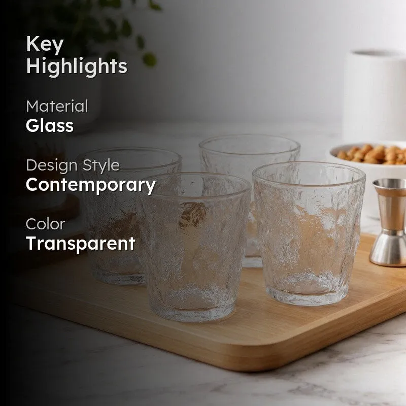 Glass Scotch Glasses (260 mL Each) - Set Of Four media 2