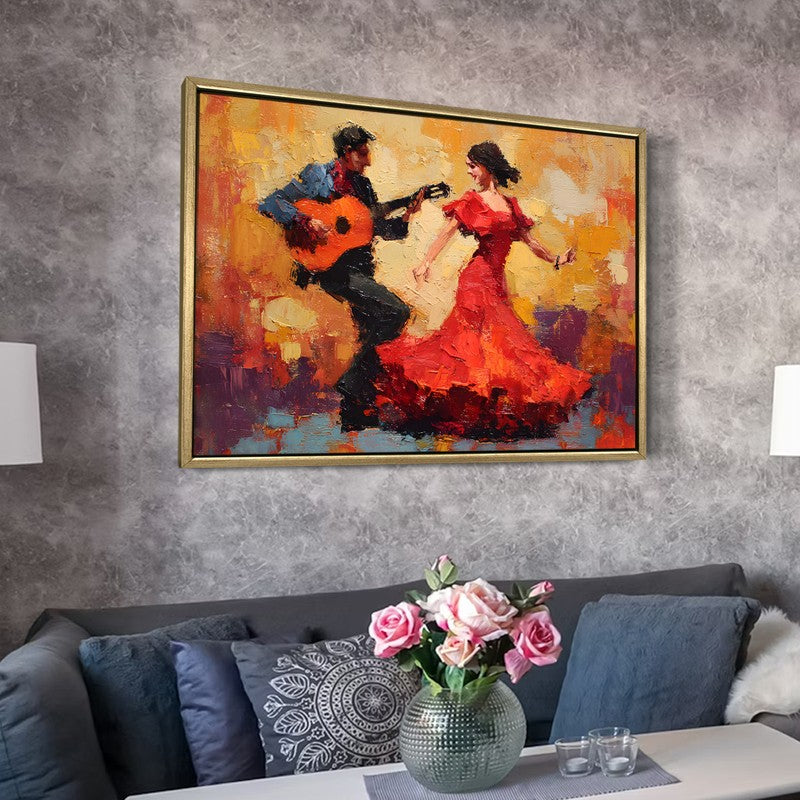 Flamenco Glow Canvas Wall Painting With Frame media 6