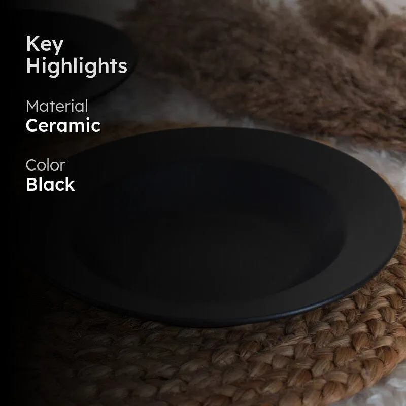 Rubeena Black Pasta Plate - Set Of Two media 2