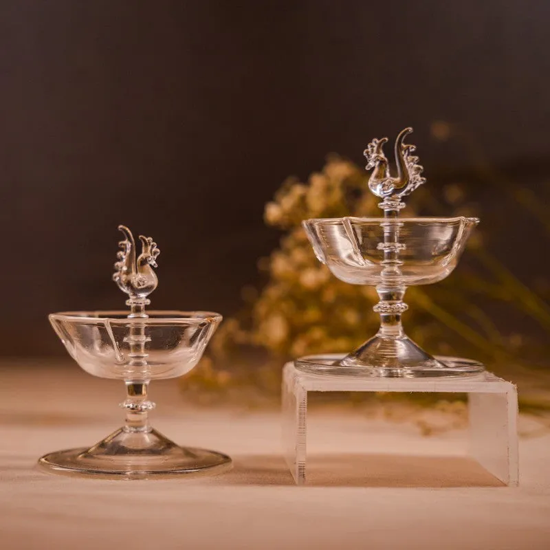 Lumina Glass Diya - Set Of Two media 3