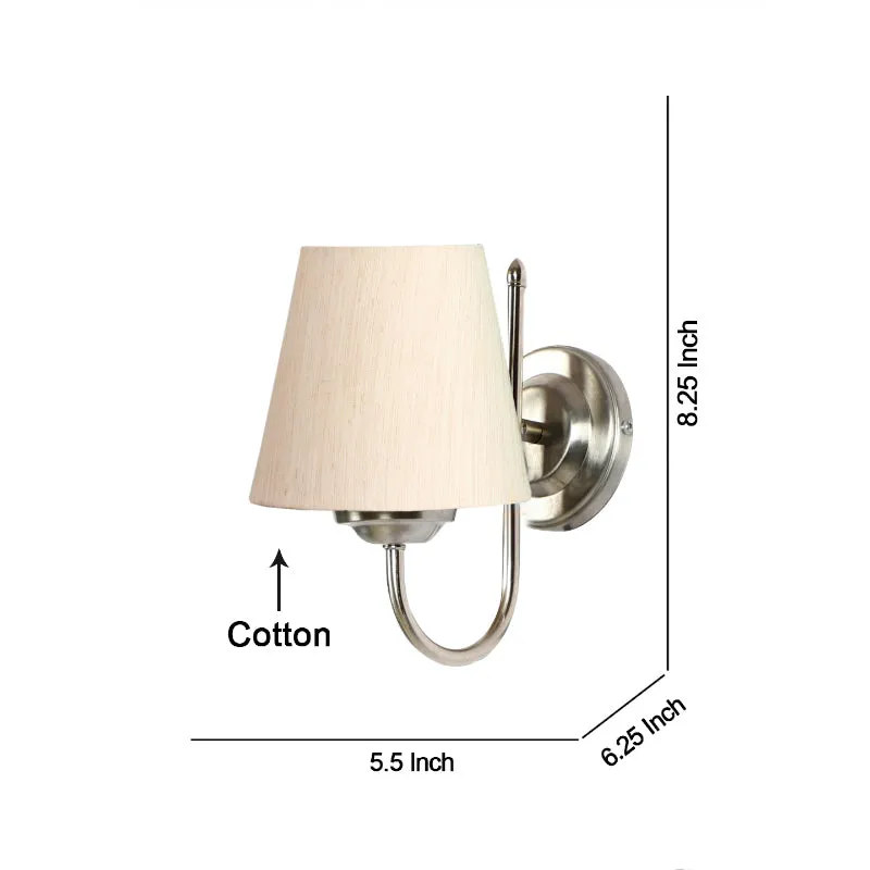 Altura Conical Fabric & Metal Wall Lamp - Off White media 5