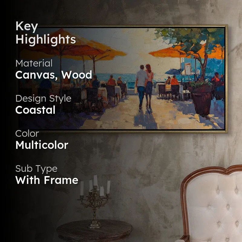 Riviera Dreams Wall Painting With Frame media 2