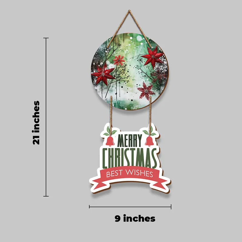 Merry Festive Frost Christmas Wood MDF Wall Hanging media 5