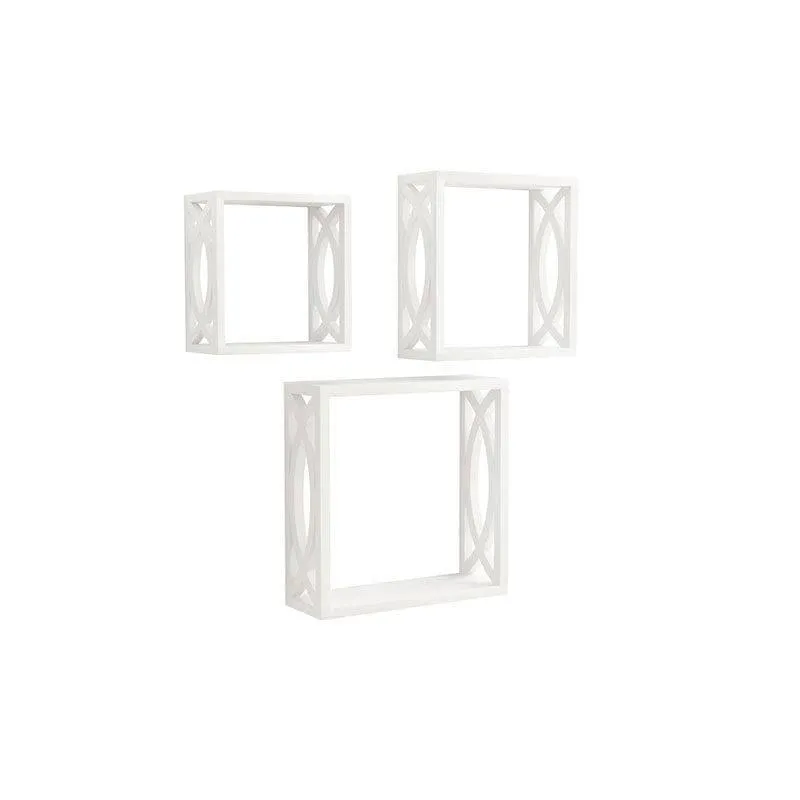 Eclectic Exhibitors Wall Shelf - White - Set Of Three media 3