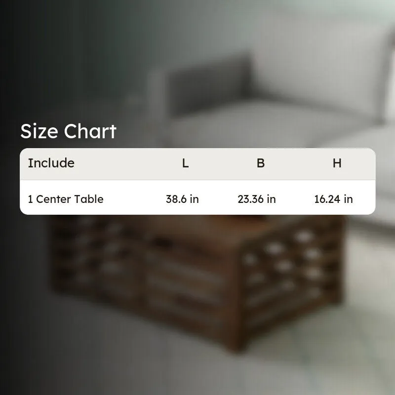 Cenrox Sheesham Wooden Center Table - Brown media 10