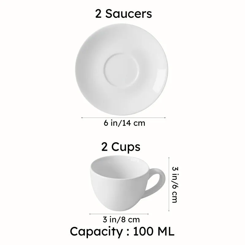 Petal Sip Cup & Saucer (200 mL Each) - Set of Two - 7