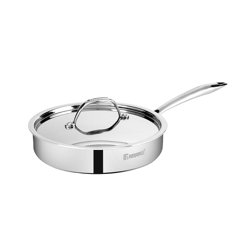Bergner Argent Triply Sautepan With Lid - 3100 ML media 3
