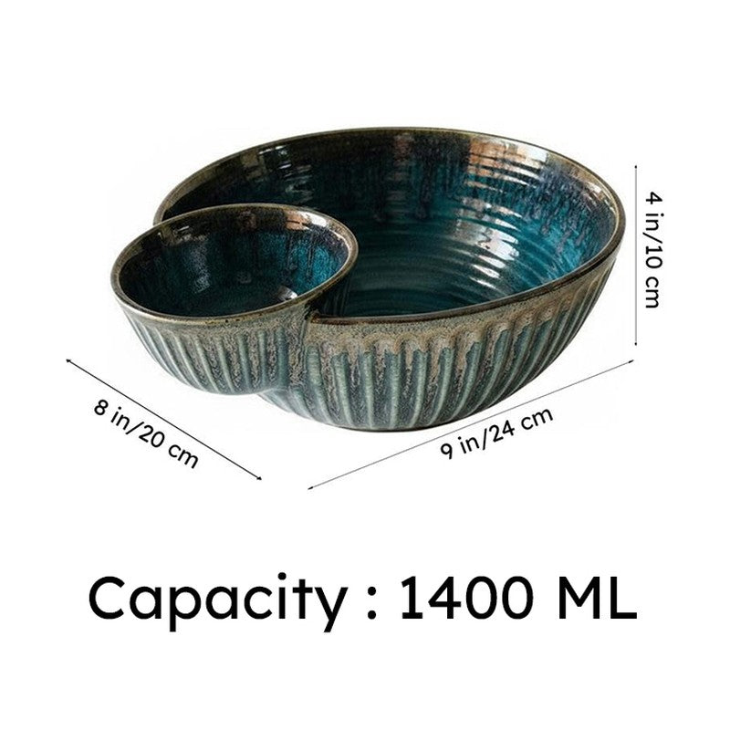 Manila Chip & Dip Bowl (Blue) - 1400 ML image 6