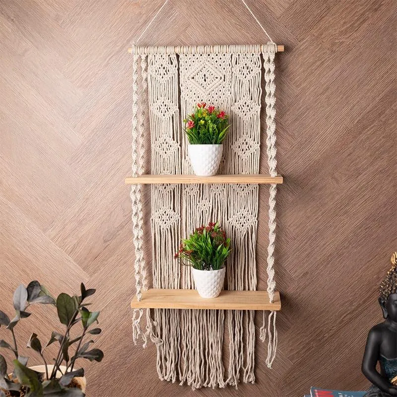 Neeja Macrame Wall Shelf media 3