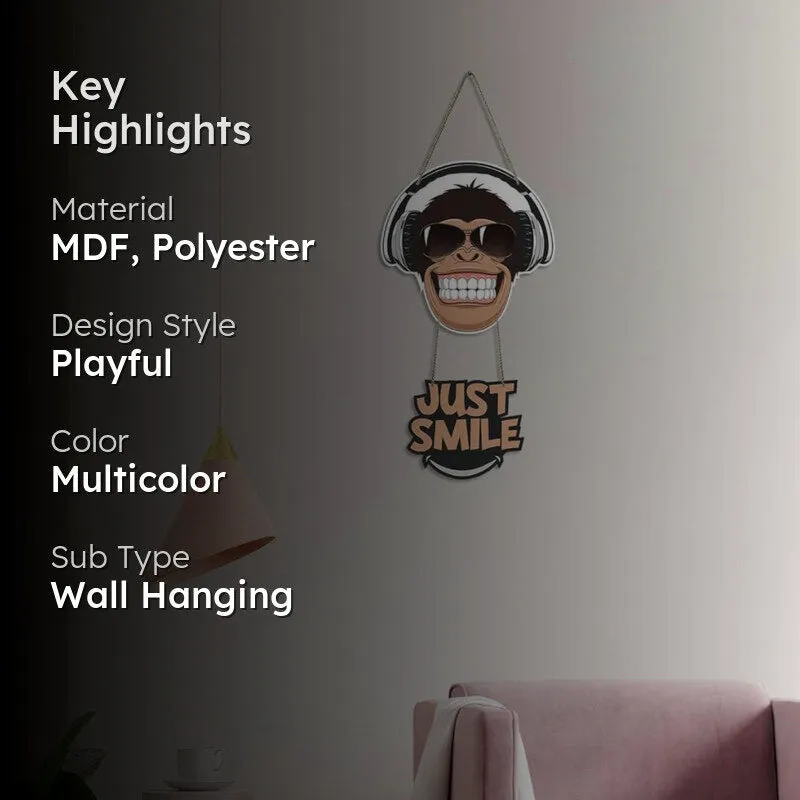 Just Smile Polyester & MDF Wall Hanging media 2
